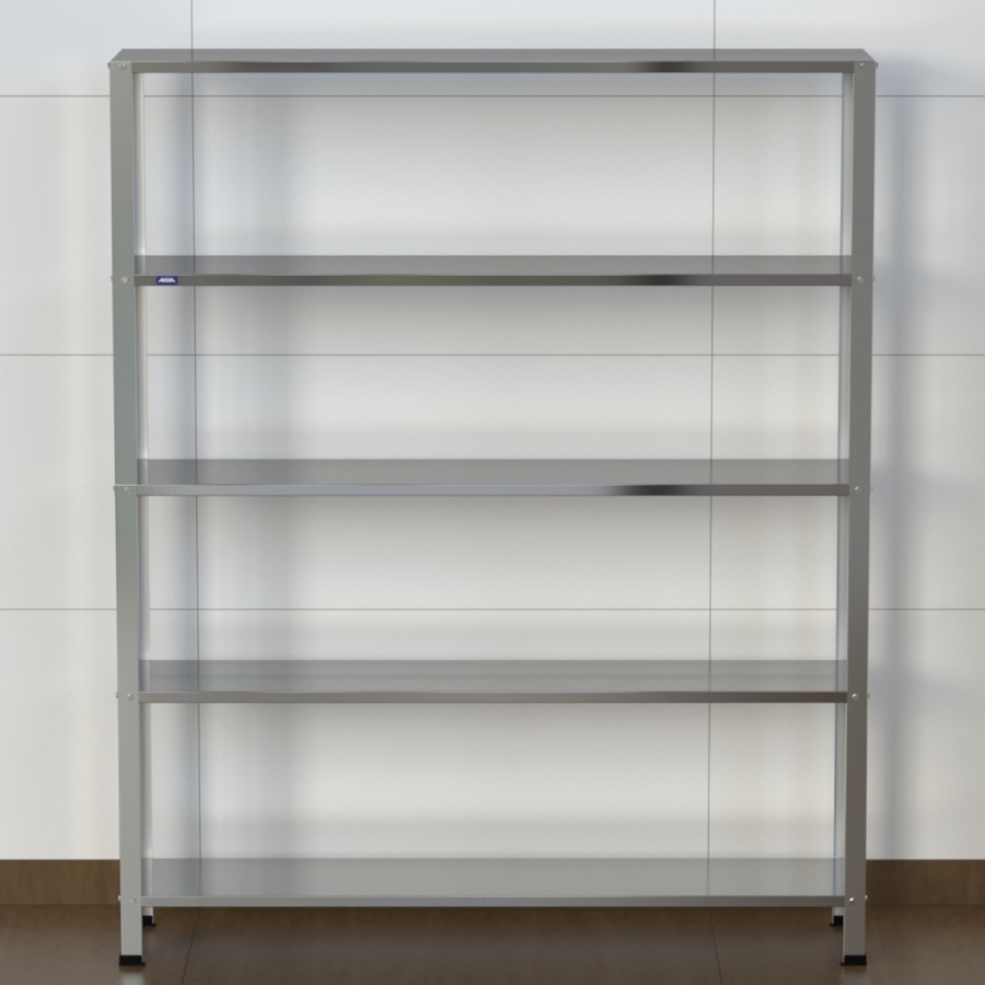 Estante Armário Prateleira Inox 5 Bandejas 300 X 1400 Aisa
